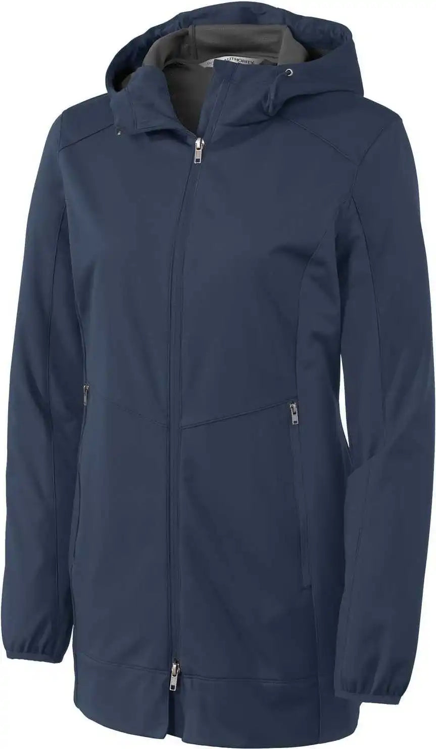Port Authority L719 Ladies Active Hooded Soft Shell Jacket - Dress Blue Navy