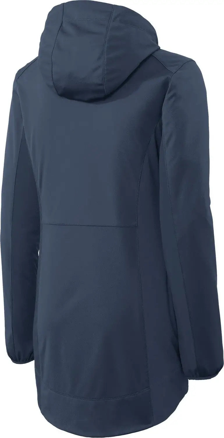 Port Authority L719 Women’s Active Hooded Soft Shell Jacket - Dress Blue Navy