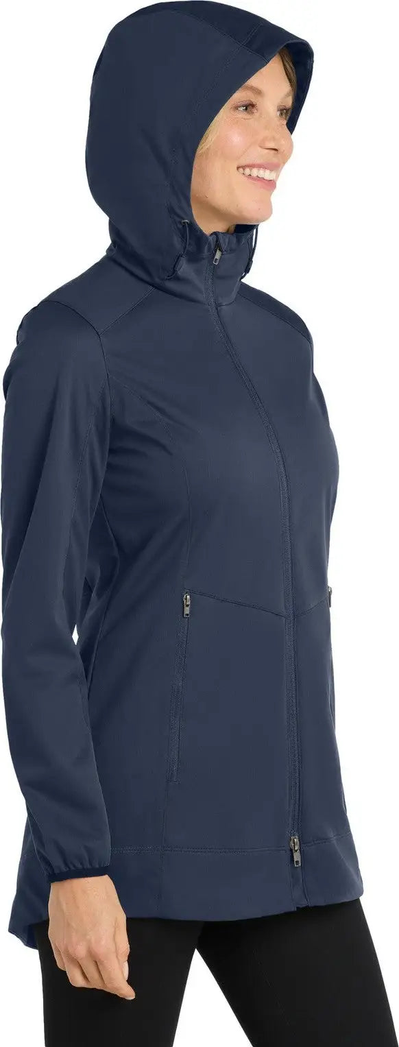 Port Authority L719 Women’s Active Hooded Soft Shell Jacket - Dress Blue Navy