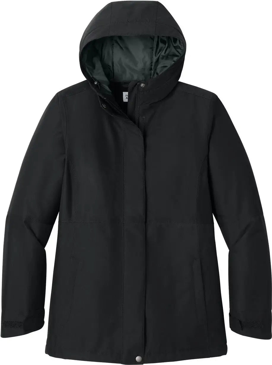 Port Authority L721 Women’s Insulated Heavy Ripstop Jacket - Deep Black