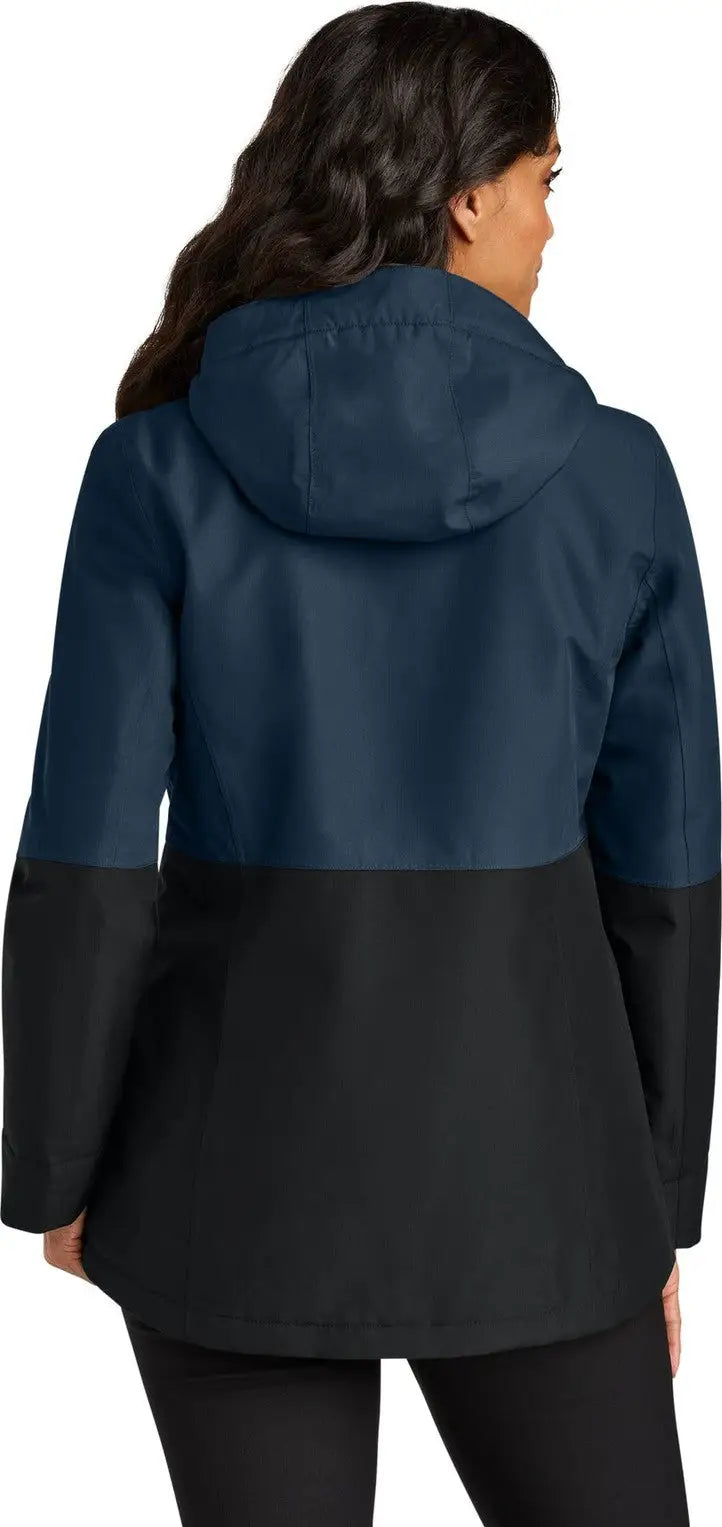 Port Authority L721 Women’s Insulated Heavy Ripstop Jacket - Dress Blue Navy Deep Black
