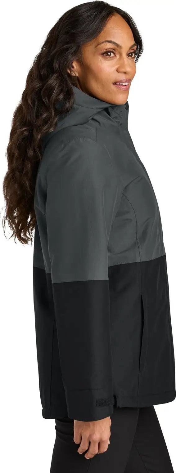 Port Authority L721 Women’s Insulated Heavy Ripstop Jacket - Gray Steel Deep Black
