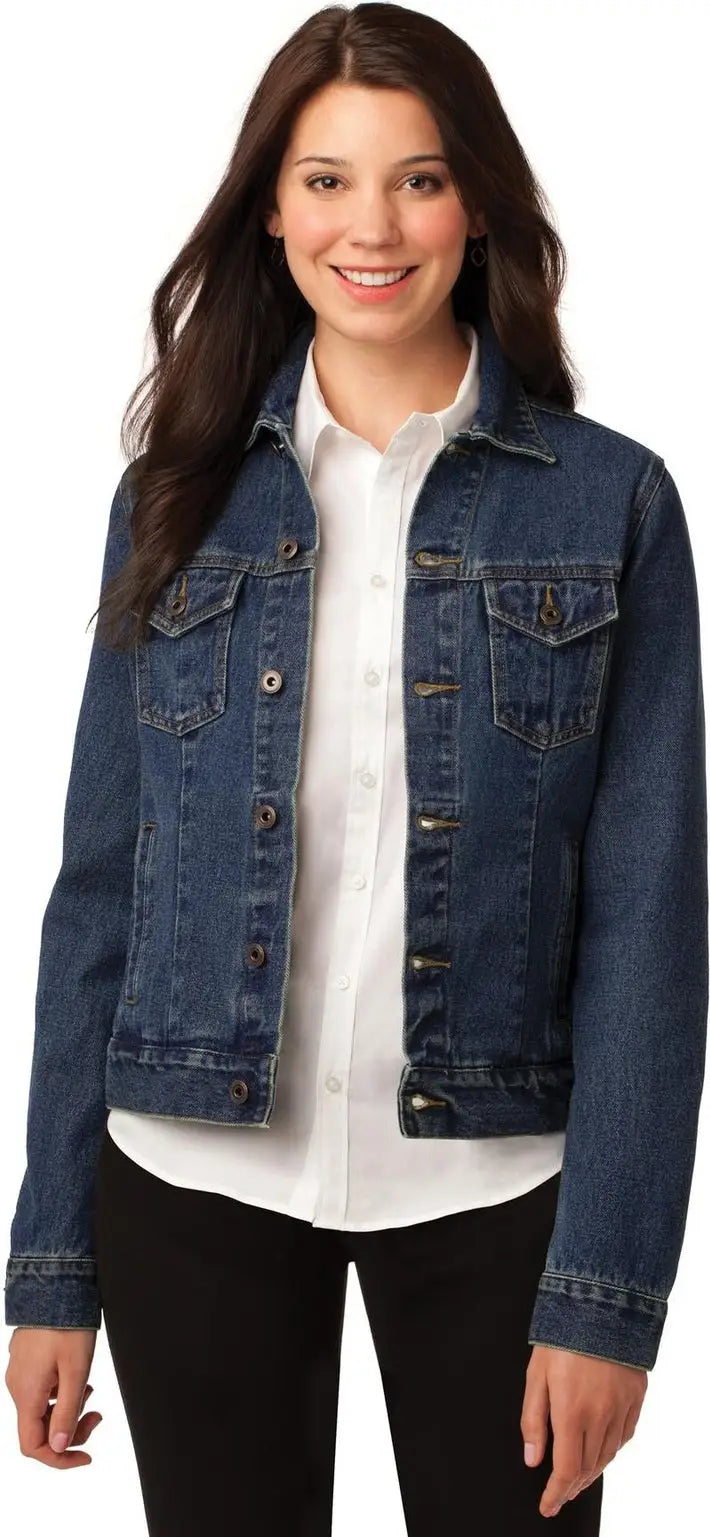 Port Authority L7620 Women’s Denim Jacket - Blue / Ladies Xs