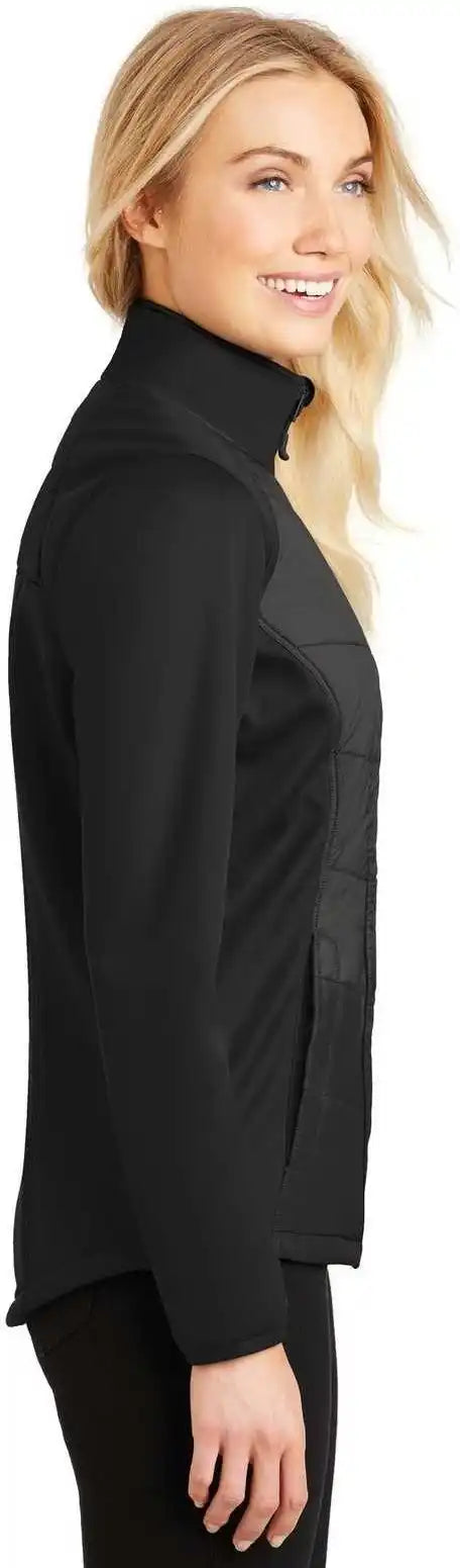 Port Authority L787 Ladies Hybrid Soft Shell Jacket Deep Black