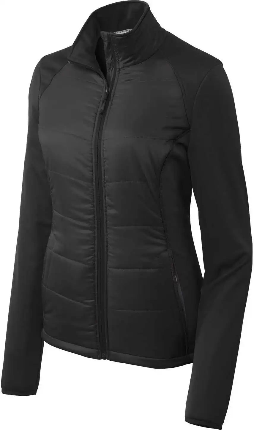 Port Authority L787 Ladies Hybrid Soft Shell Jacket Deep Black