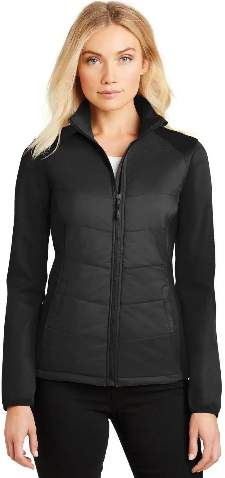 Port Authority L787 Ladies Hybrid Soft Shell Jacket Deep Black