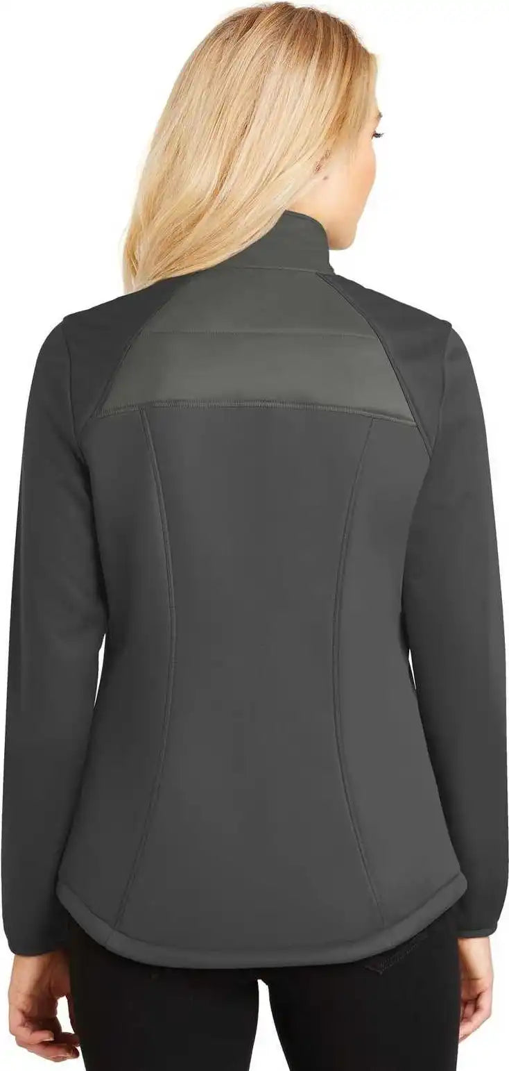 Port Authority L787 Ladies Hybrid Soft Shell Jacket - Smoke Gray Steel