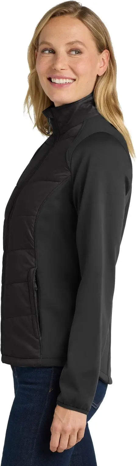 Port Authority L787 Women’s Hybrid Soft Shell Jacket - Deep Black