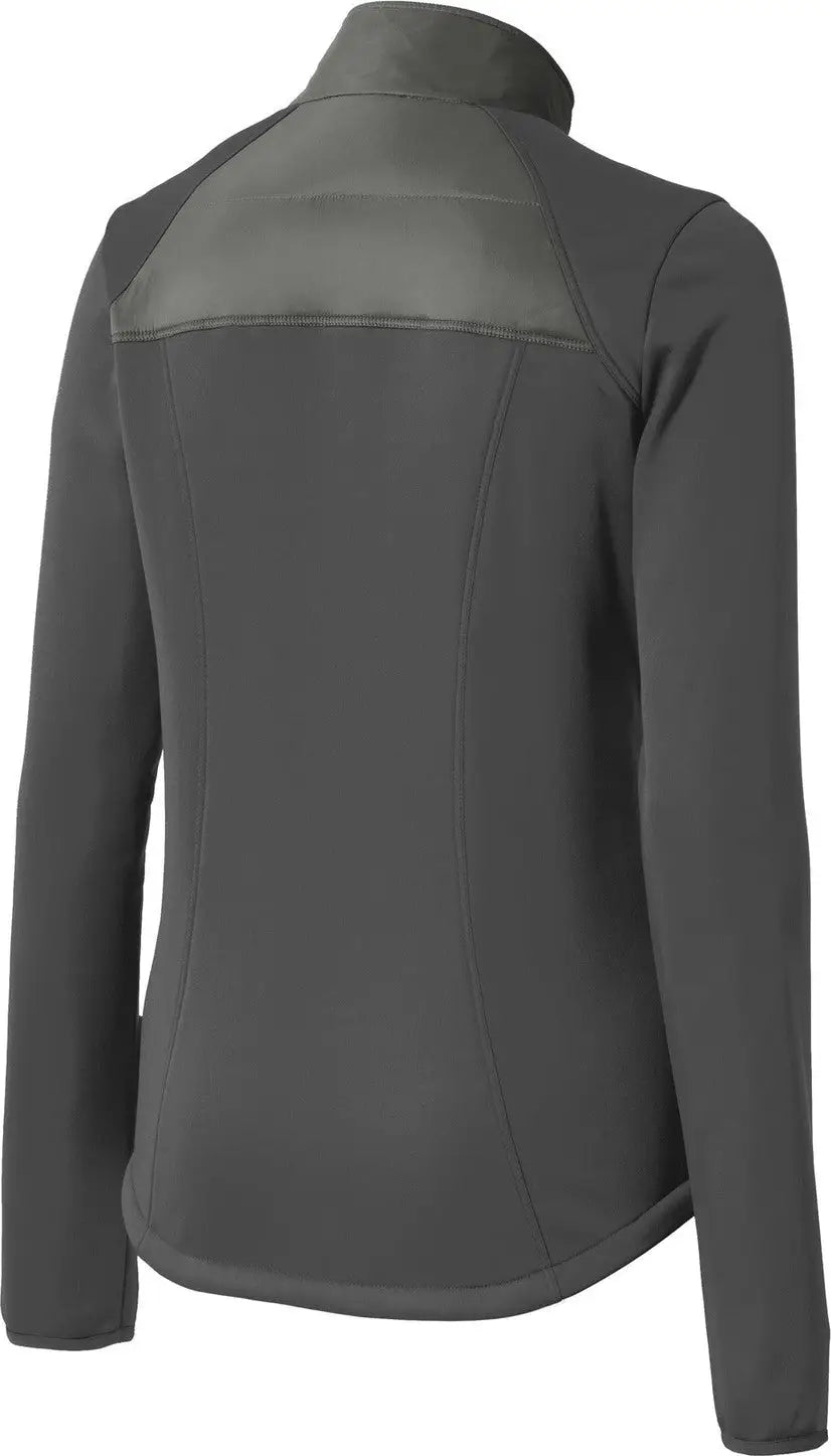 Port Authority L787 Women’s Hybrid Soft Shell Jacket - Smoke Gray Steel