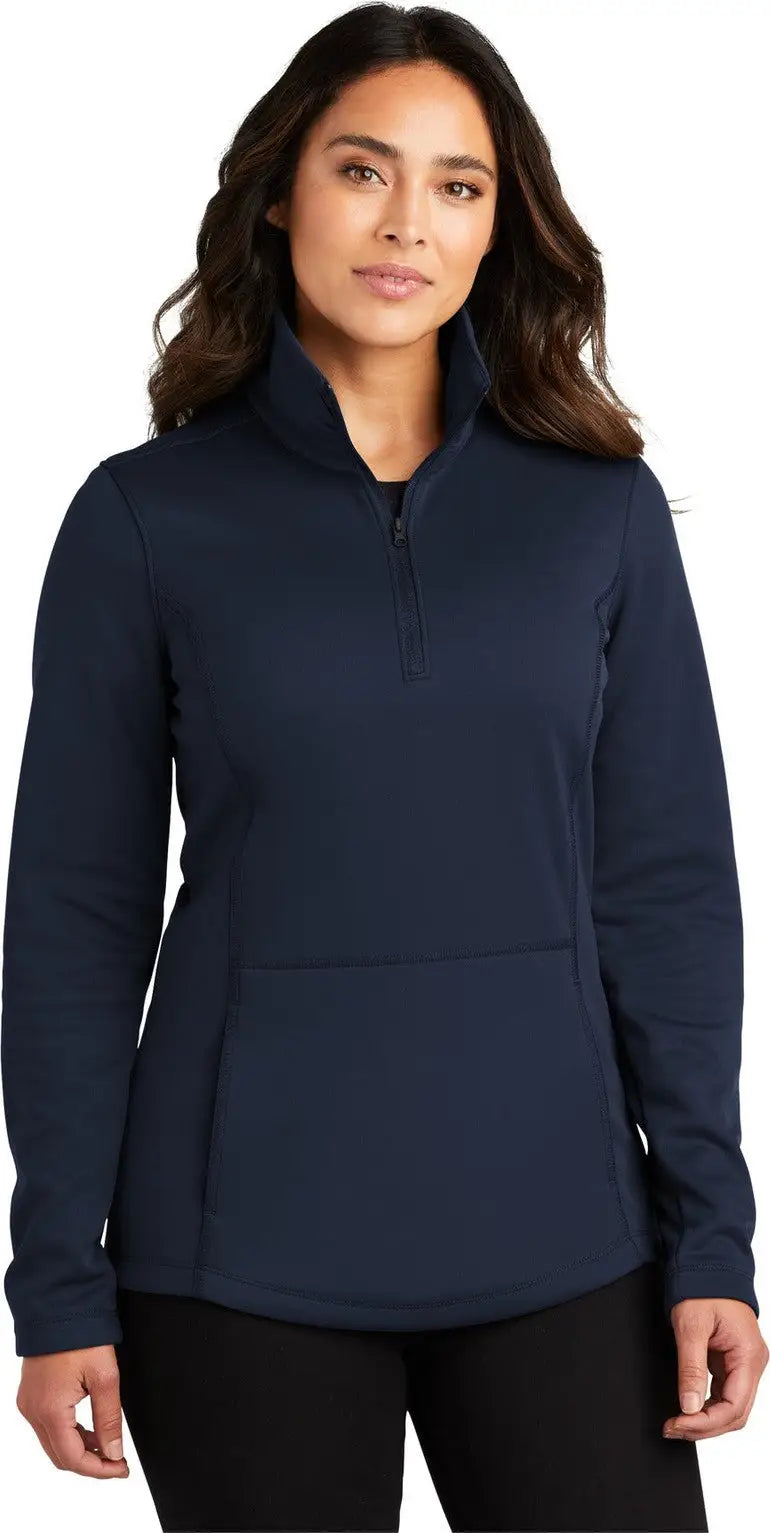 Port Authority L804 Women’s Smooth Fleece 1/4-zip - River Blue Navy - Ladies Xs