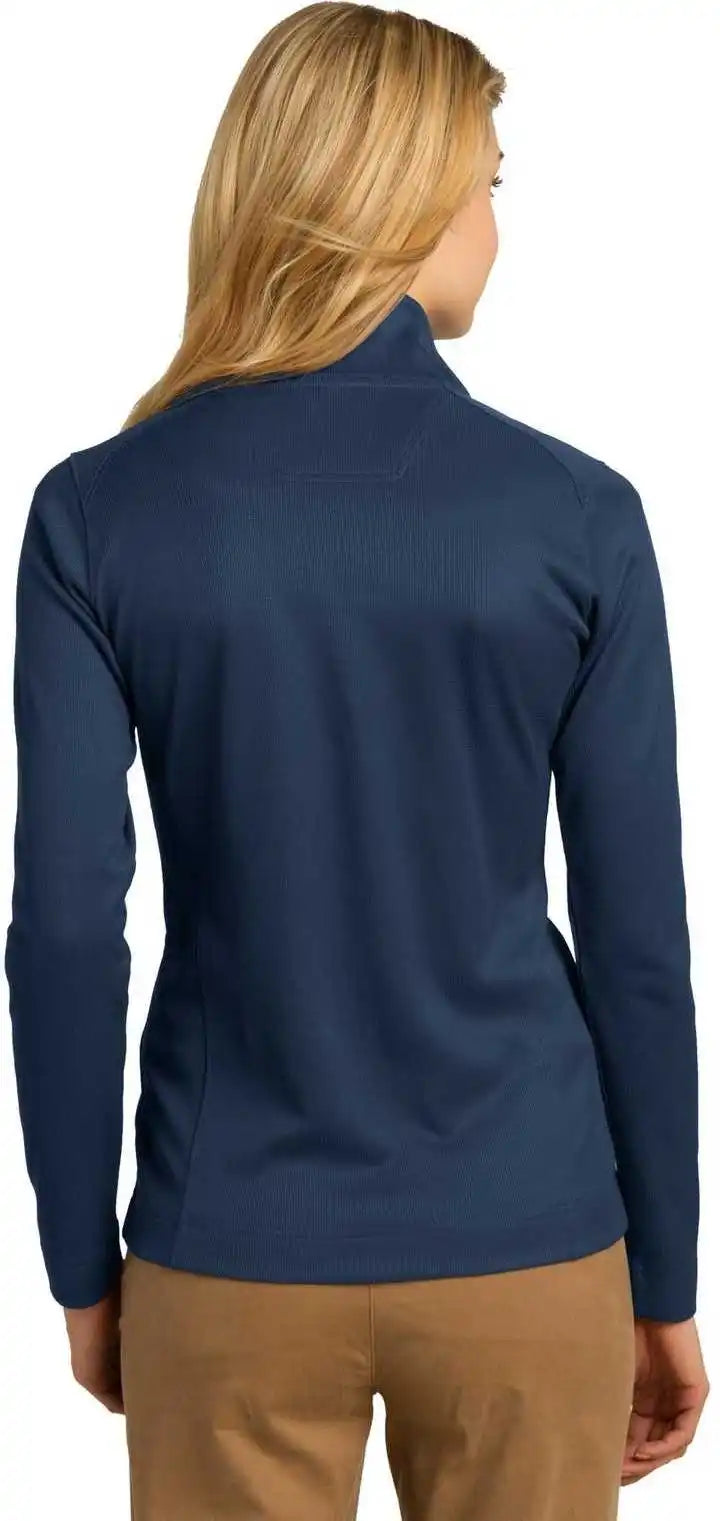 Port Authority L805 Ladies Vertical Texture Full-zip Jacket - Regatta Blue Iron Gray