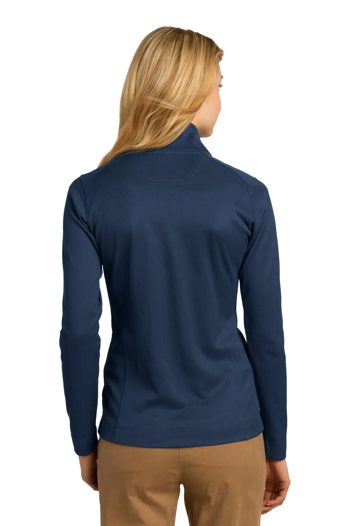 Port Authority L805 Women’s Vertical Texture Full-zip Jacket - Regatta Blue Iron Gray