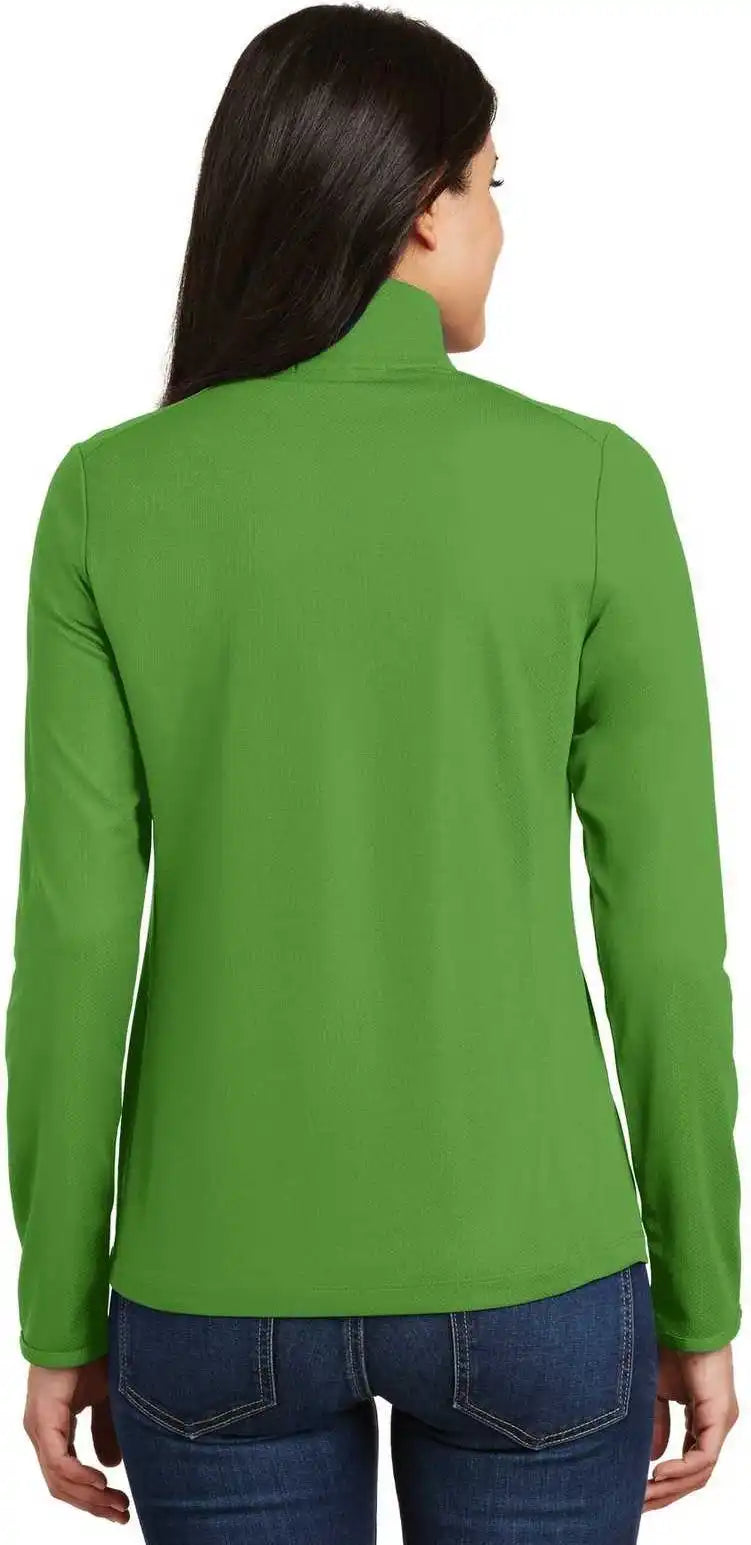 Port Authority L806 Ladies Pinpoint Mesh 1/2-zip - Treetop Green