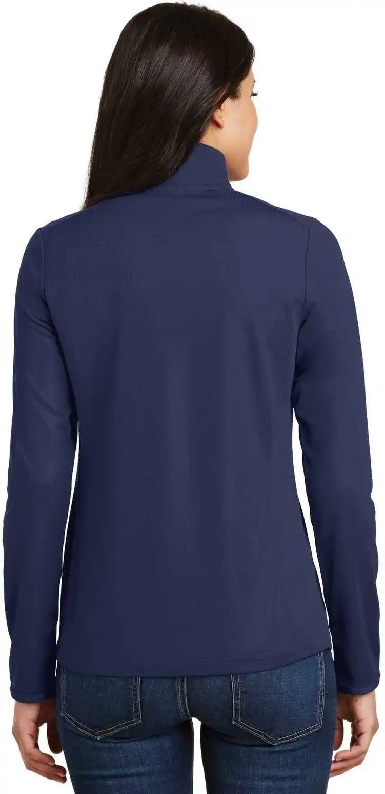 Port Authority L806 Ladies Pinpoint Mesh 1/2-zip - True Navy