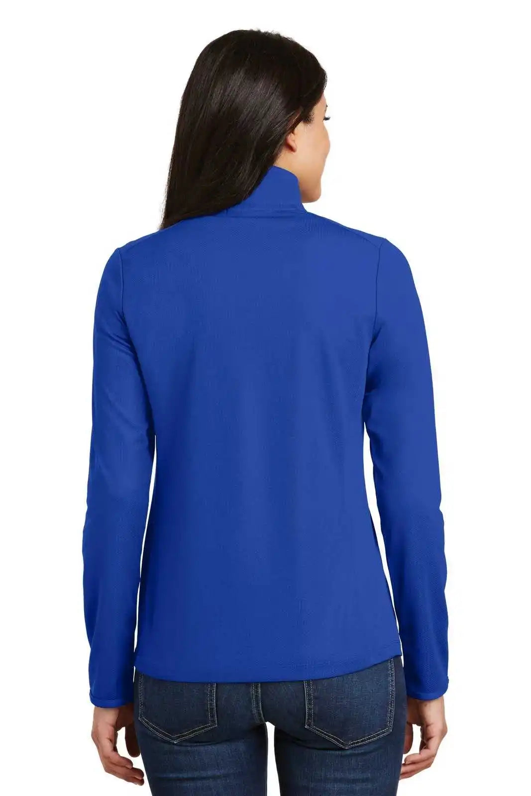 Port Authority L806 Ladies Pinpoint Mesh 1/2-zip - True Royal