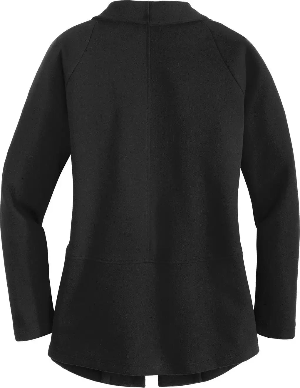 Port Authority L807 Women’s Interlock Cardigan - Deep Black Charcoal Heather