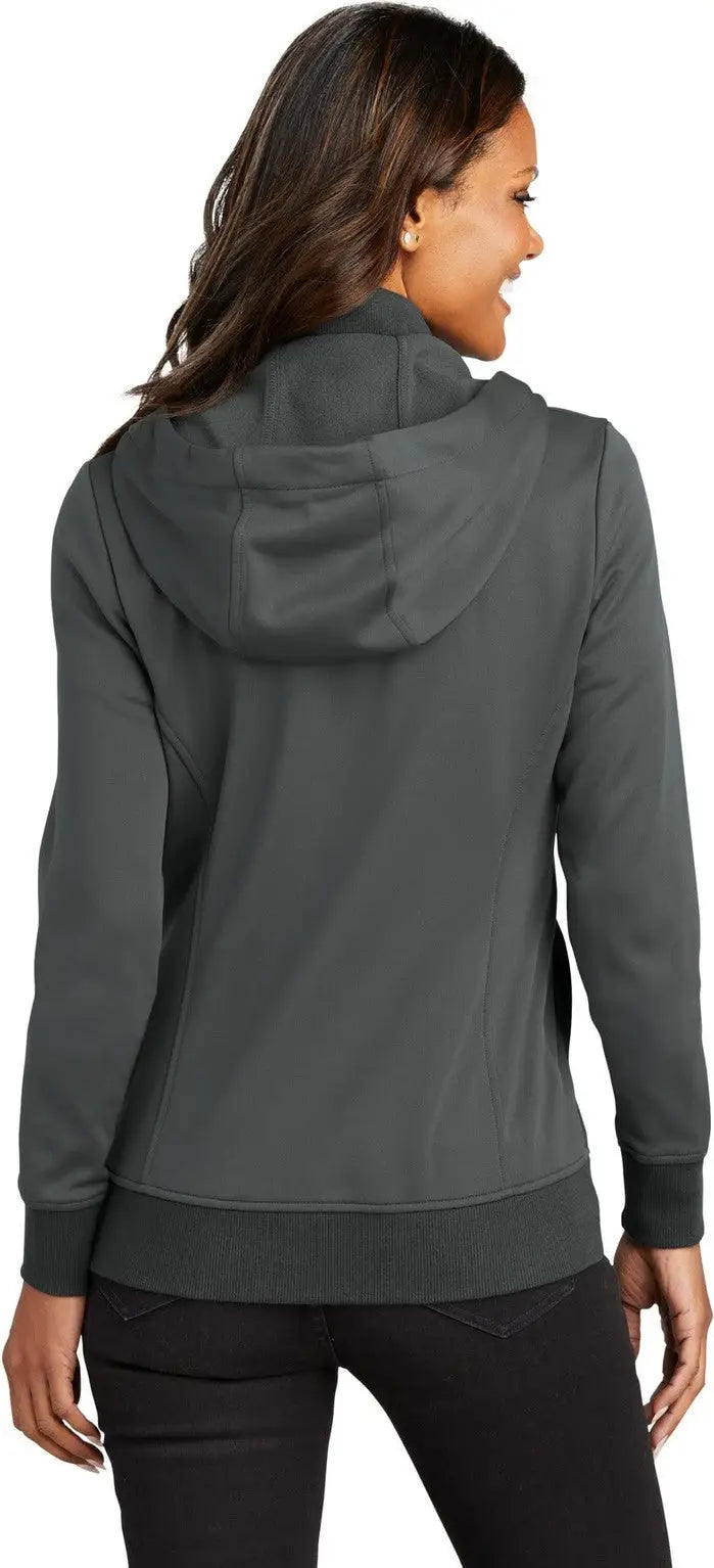Port Authority L814 Women’s Smooth Fleece Hooded Jacket - Graphite