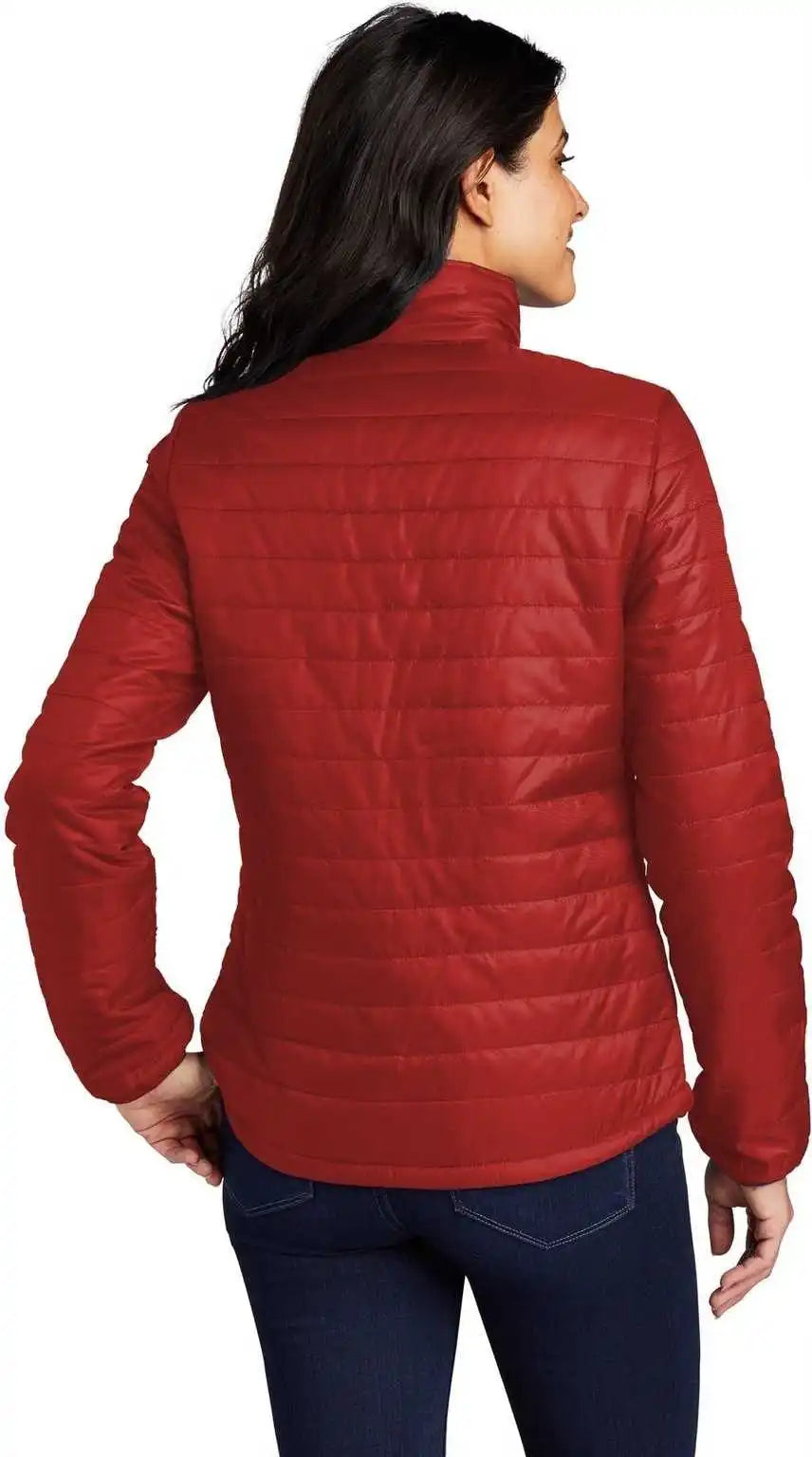 Port Authority L850 Authorityladies Packable Puffy Jacket - Fire Red Graphite