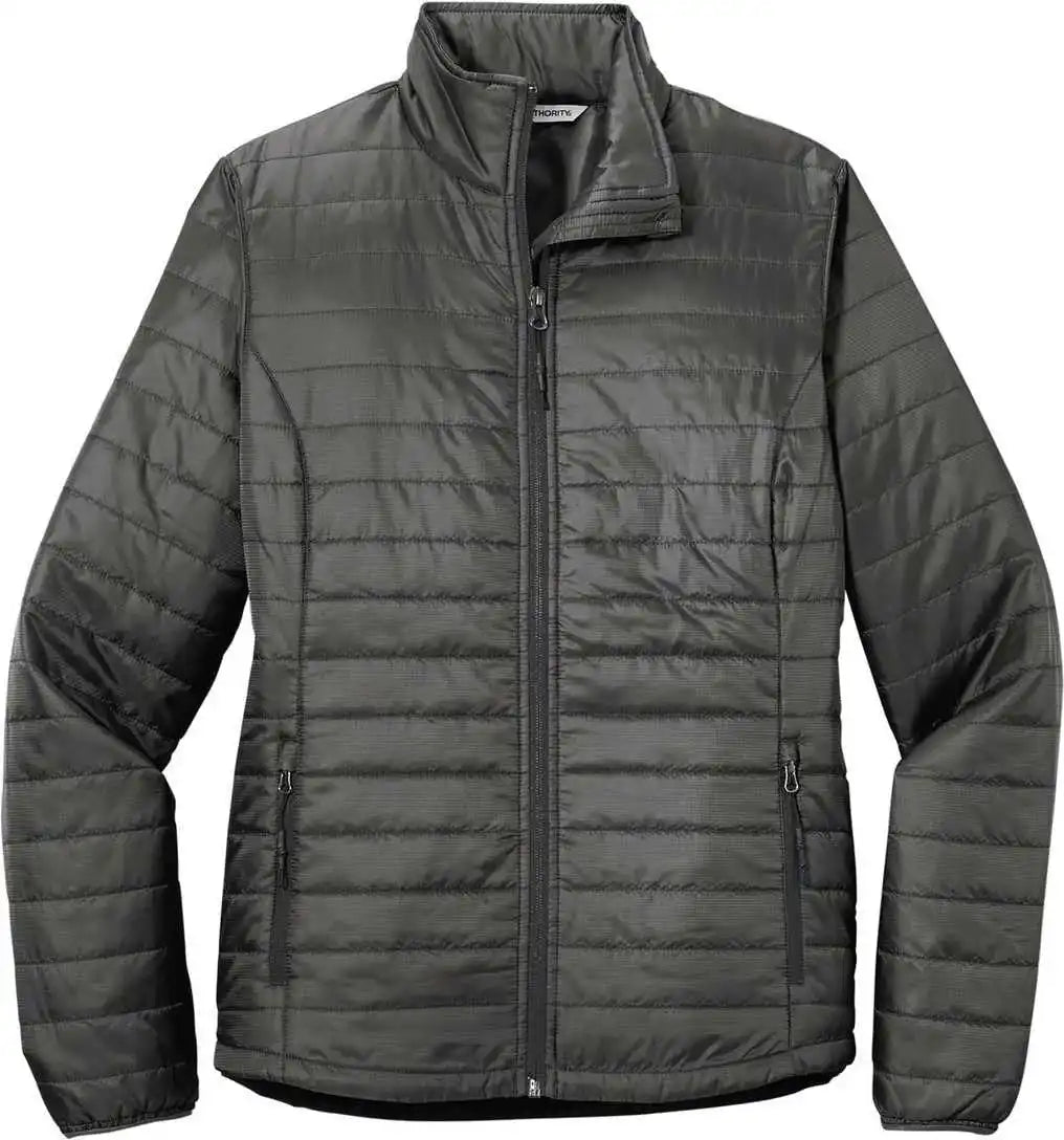 Port Authority L850 Authorityladies Packable Puffy Jacket Sterling Gray Graphite