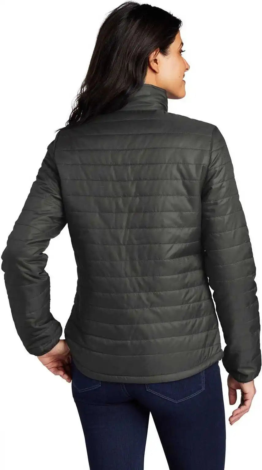 Port Authority L850 Authorityladies Packable Puffy Jacket Sterling Gray Graphite