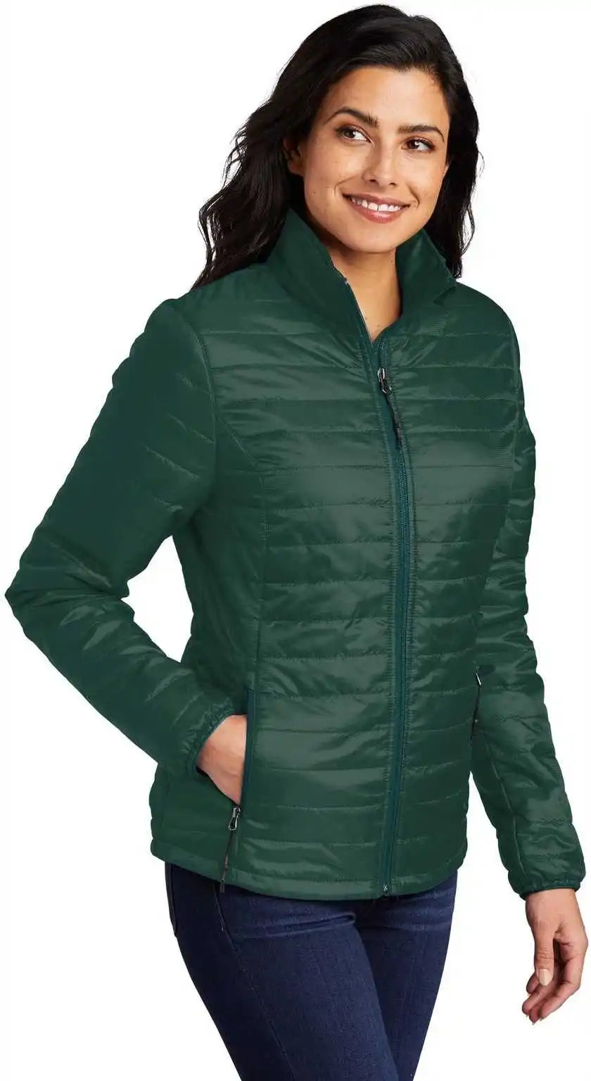 Port Authority L850 Authorityladies Packable Puffy Jacket - Tree Green Marine