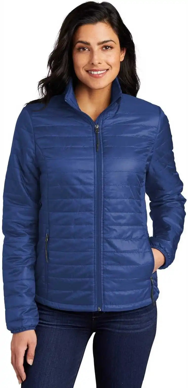 Port Authority L850 Ladies Packable Puffy Jacket Cobalt Blue