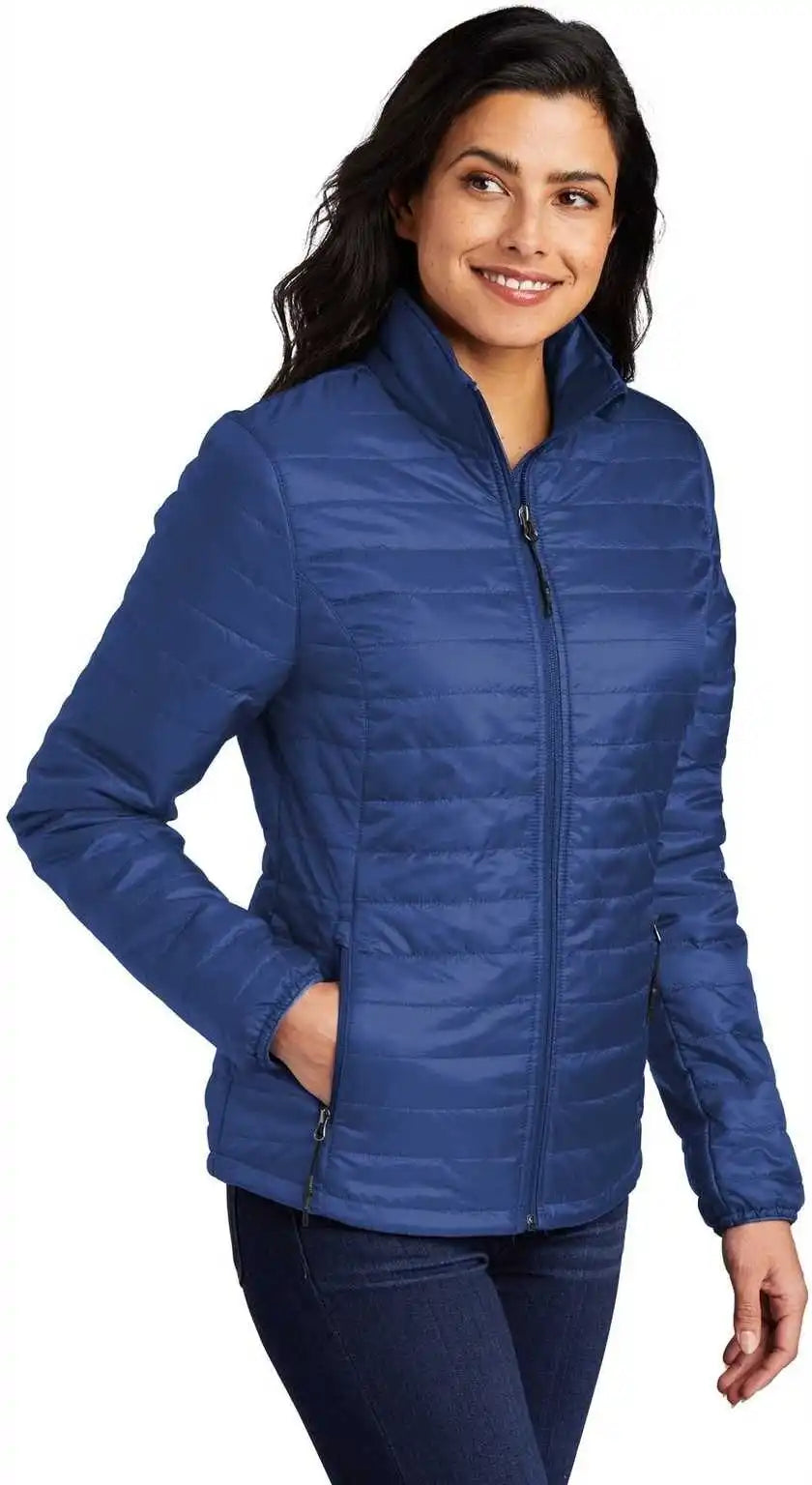 Port Authority L850 Ladies Packable Puffy Jacket Cobalt Blue