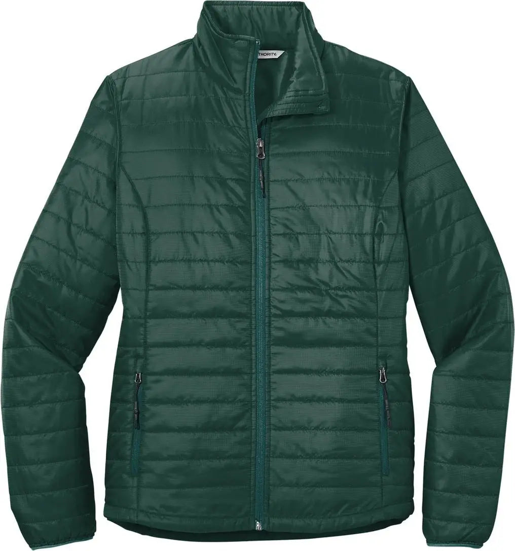 Port Authority L850 Women’s Packable Puffy Jacket - Tree Green Marine