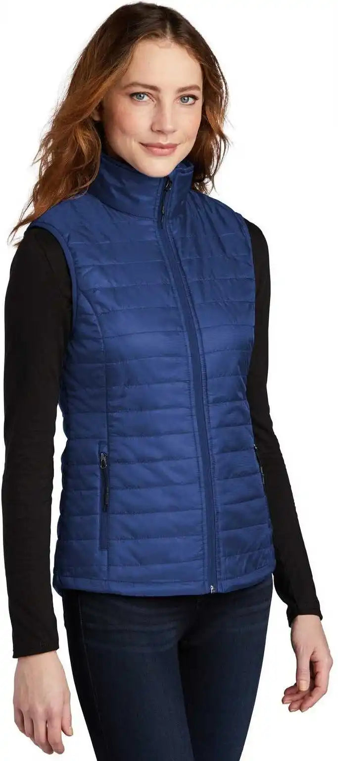 Port Authority L851 Ladies Packable Puffy Vest Cobalt Blue