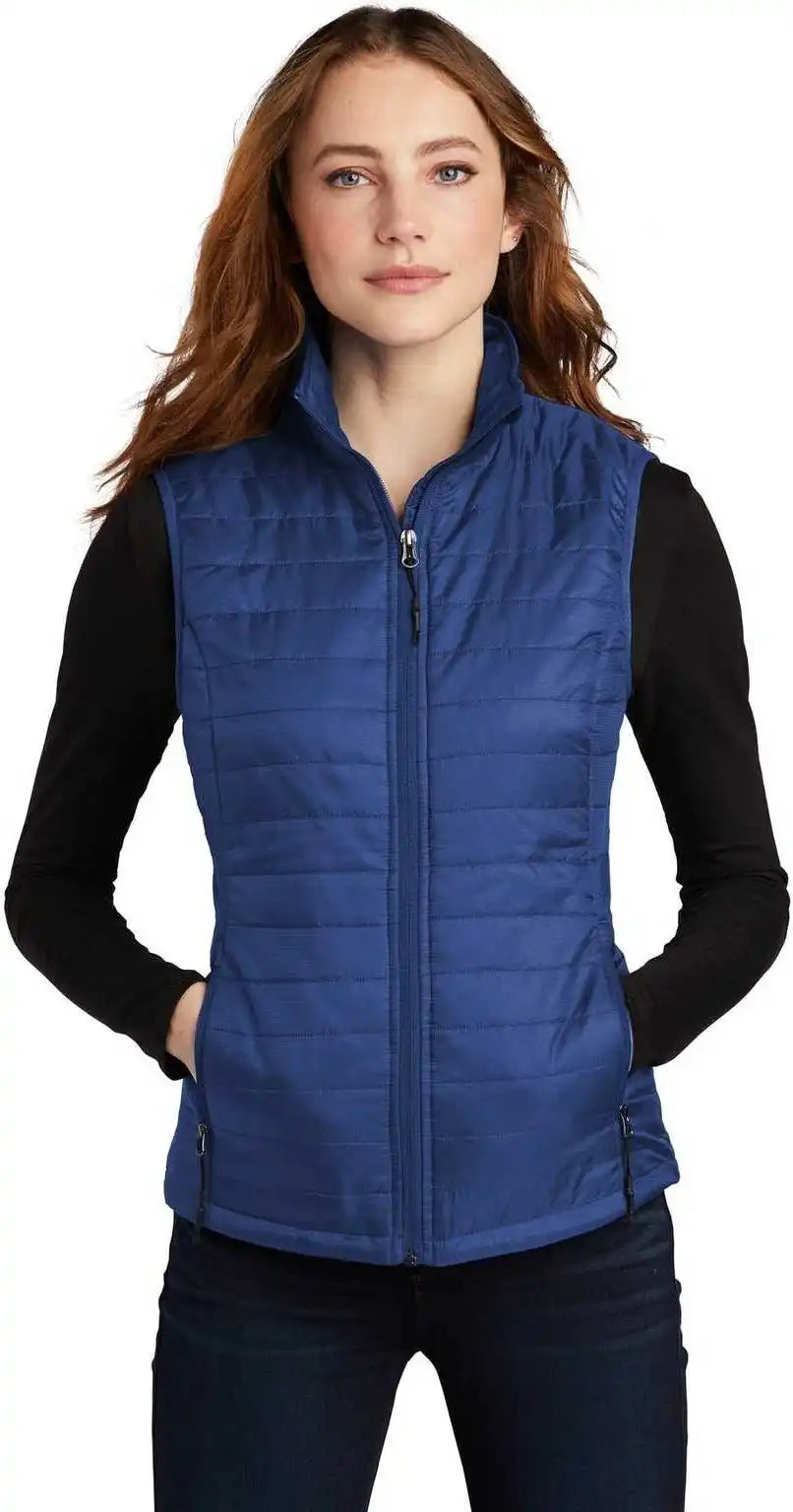 Port Authority L851 Ladies Packable Puffy Vest Cobalt Blue
