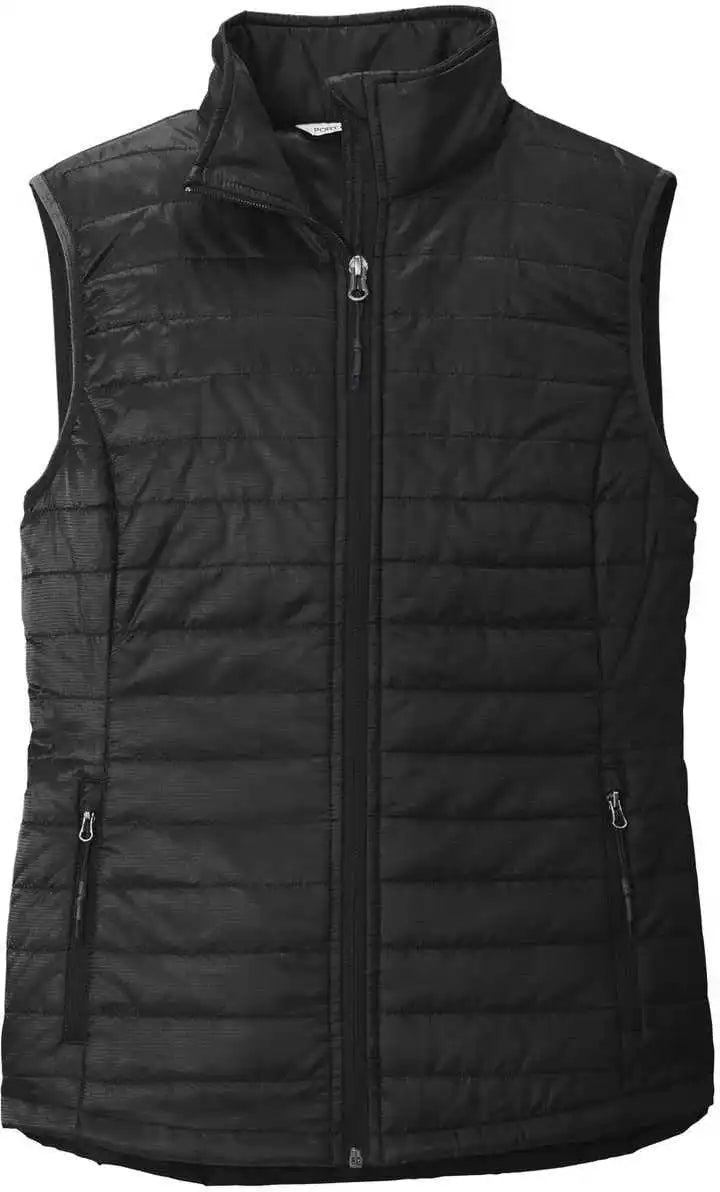 Port Authority L851 Ladies Packable Puffy Vest Deep Black