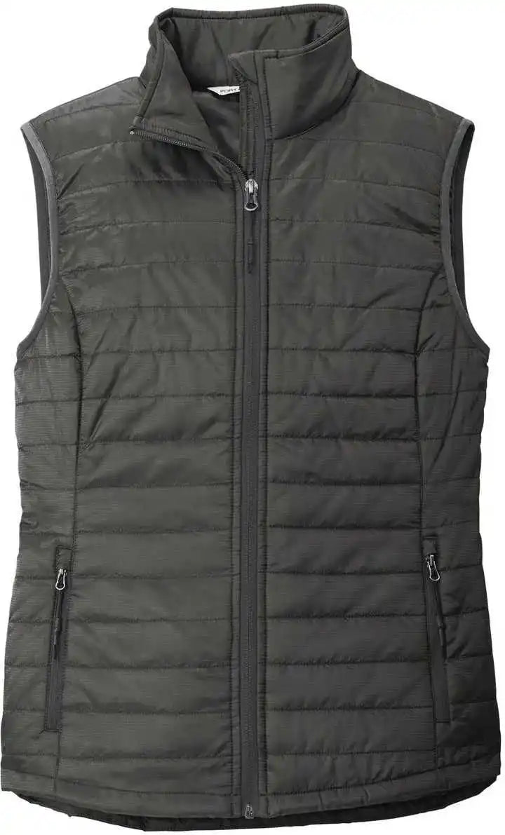 Port Authority L851 Ladies Packable Puffy Vest Sterling Gray Graphite