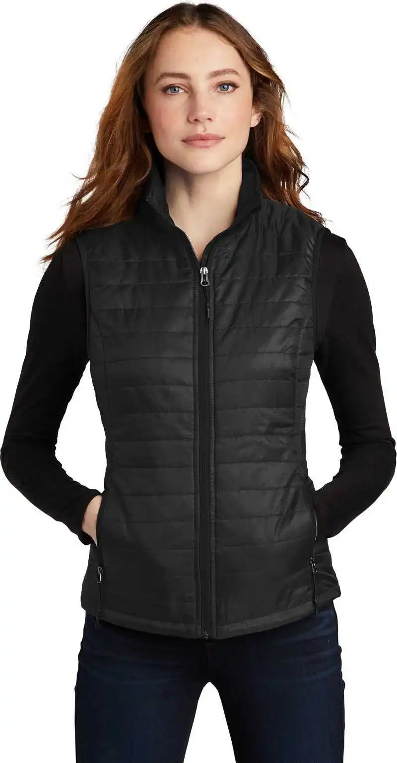 Port Authority L851 Women’s Packable Puffy Vest - Deep Black