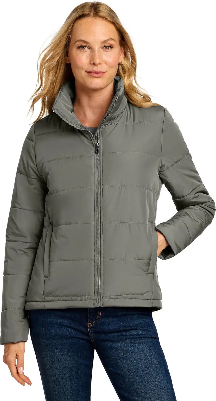 Port Authority L852 Women’s Puffer Jacket - Shadow Gray - Ladies Xs