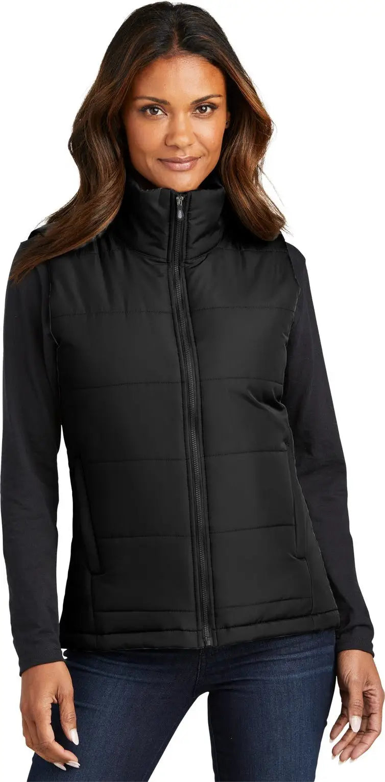 Port Authority L853 Women’s Puffer Vest - Deep Black - Ladies Xs
