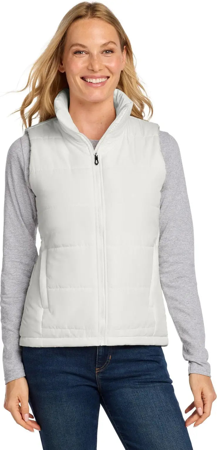 Port Authority L853 Women’s Puffer Vest - Marshmallow - Ladies Xs