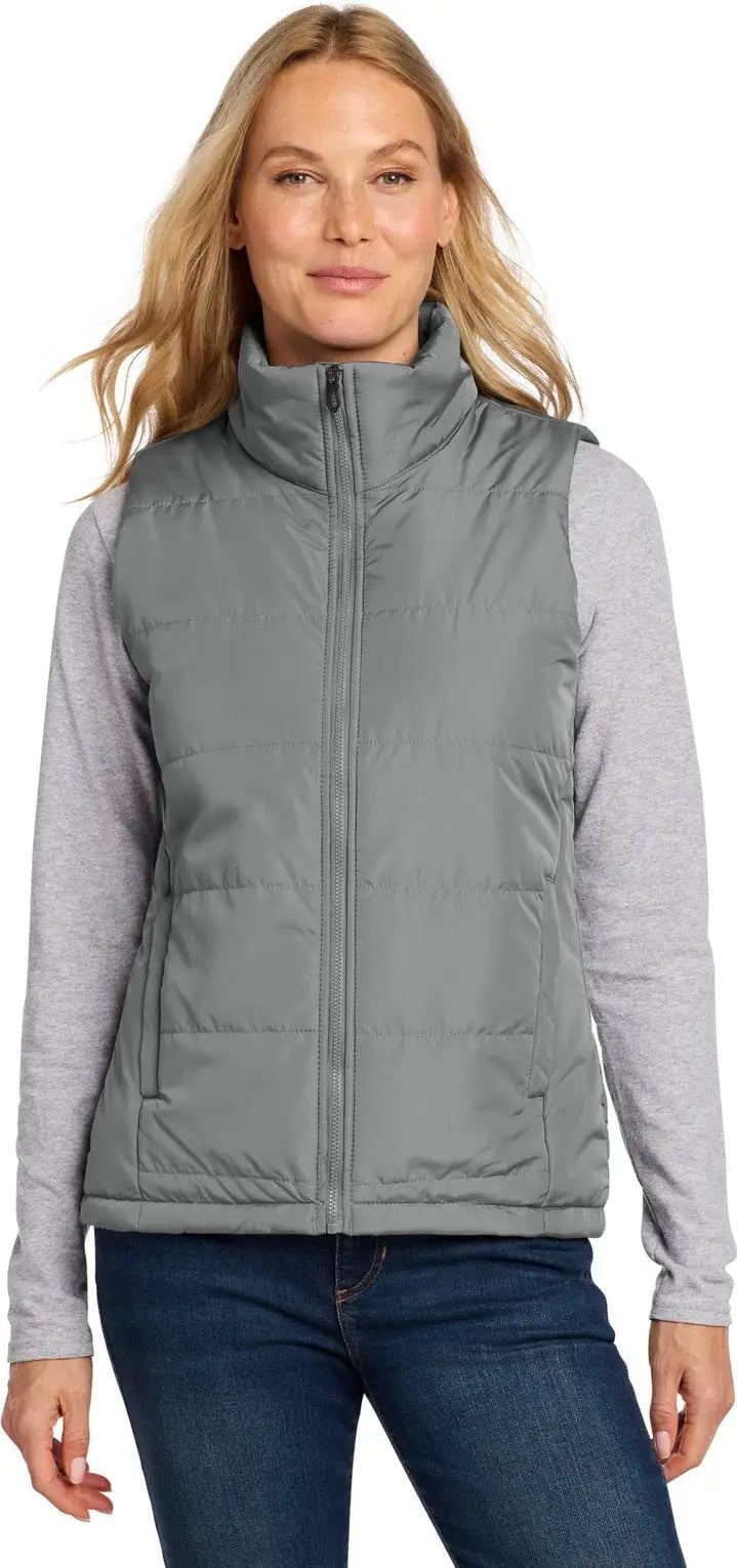 Port Authority L853 Women’s Puffer Vest - Shadow Gray - Ladies Xs