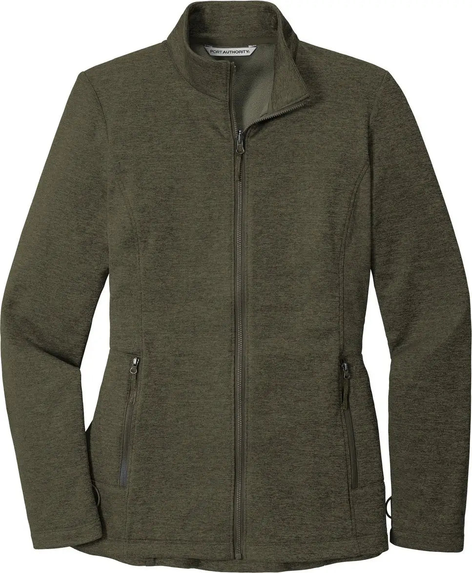 Port Authority L905 Women’s Collective Striated Fleece Jacket - Deep Olive Heather