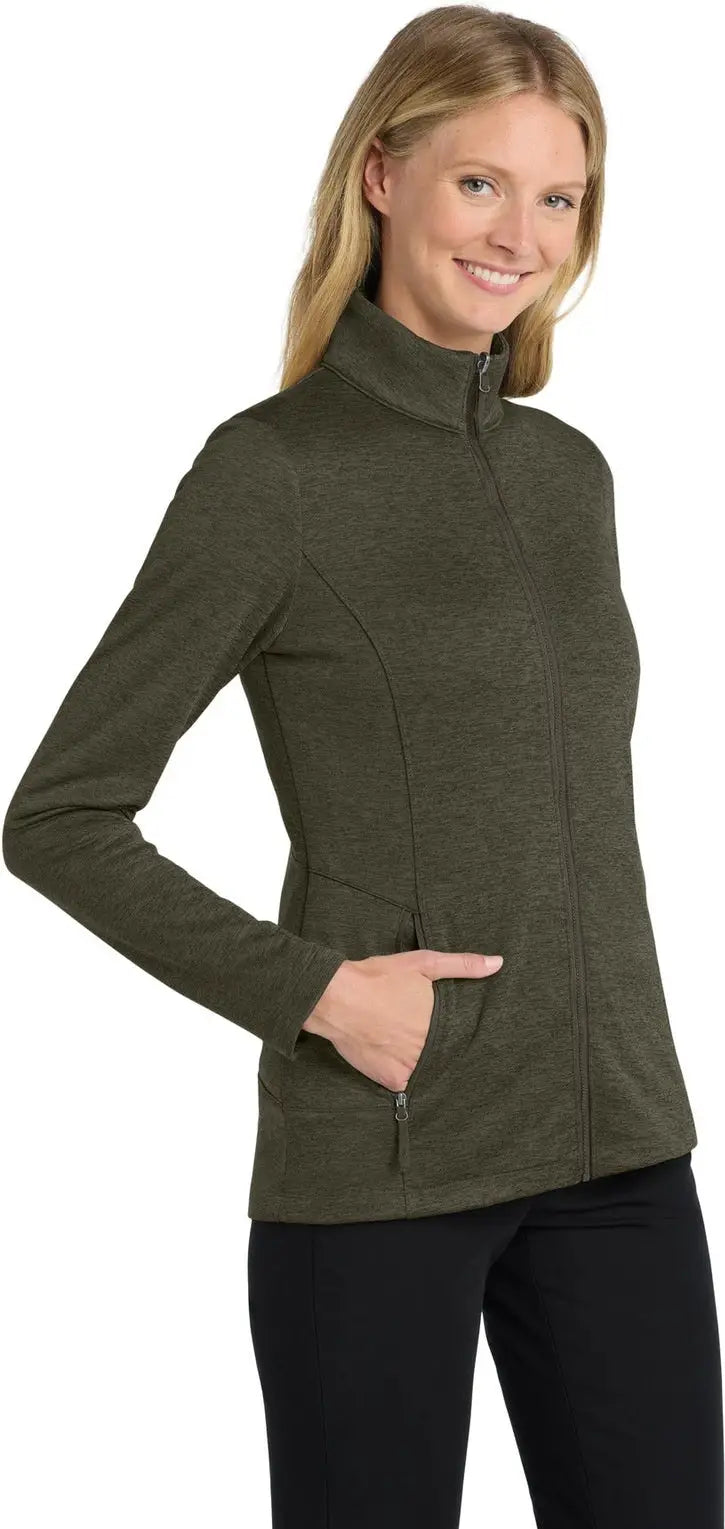Port Authority L905 Women’s Collective Striated Fleece Jacket - Deep Olive Heather
