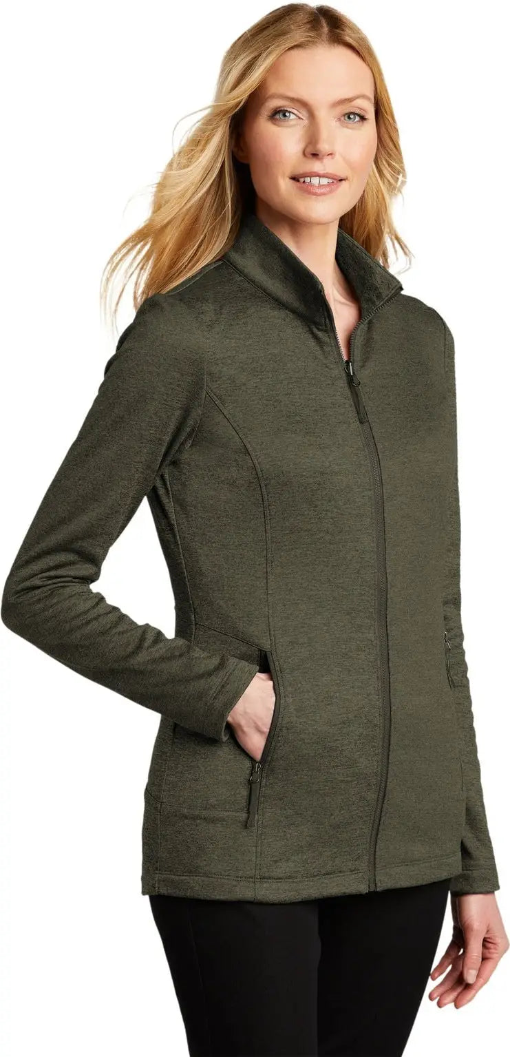 Port Authority L905 Women’s Collective Striated Fleece Jacket - Deep Olive Heather