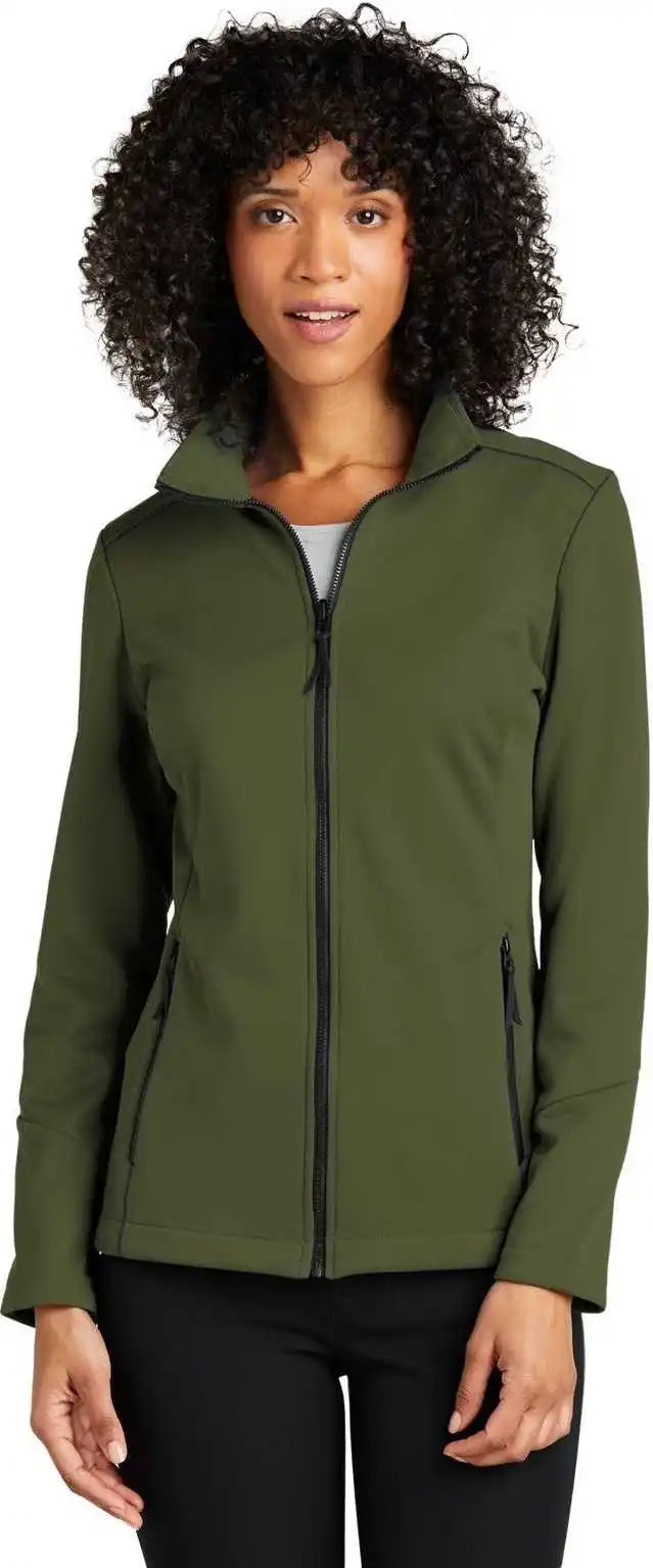 Port Authority L921 Ladies Collective Tech Soft Shell Jacket - Olive Green