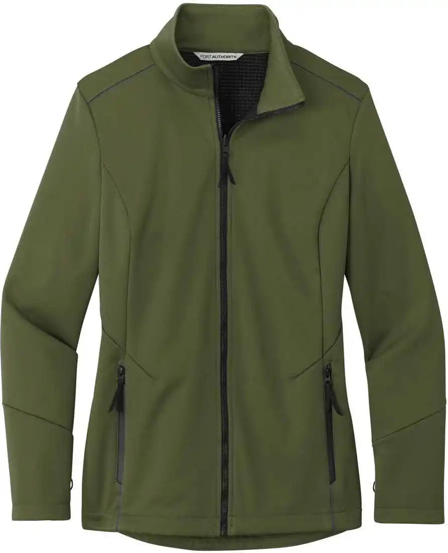 Port Authority L921 Ladies Collective Tech Soft Shell Jacket - Olive Green