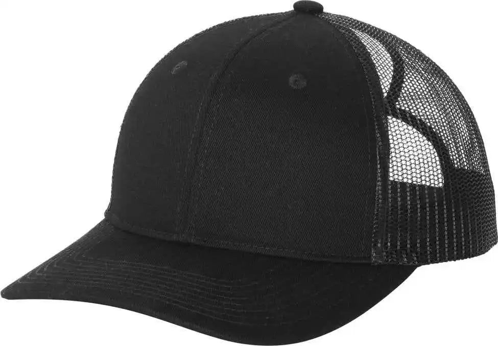 Port Authority Lc111 Snapback Ponytail Trucker Cap - Black - Osfa