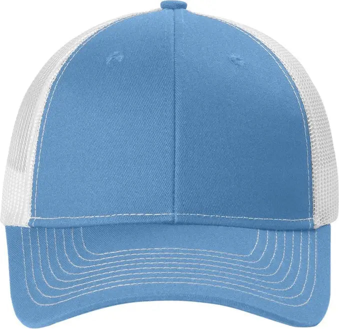 Port Authority Lc401 Snapback Ponytail Trucker Cap - Carolina Blue White - Blue/ / Adult Osfa