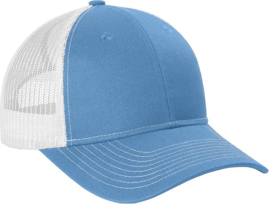 Port Authority Lc401 Snapback Ponytail Trucker Cap - Carolina Blue White - Blue/ / Adult Osfa
