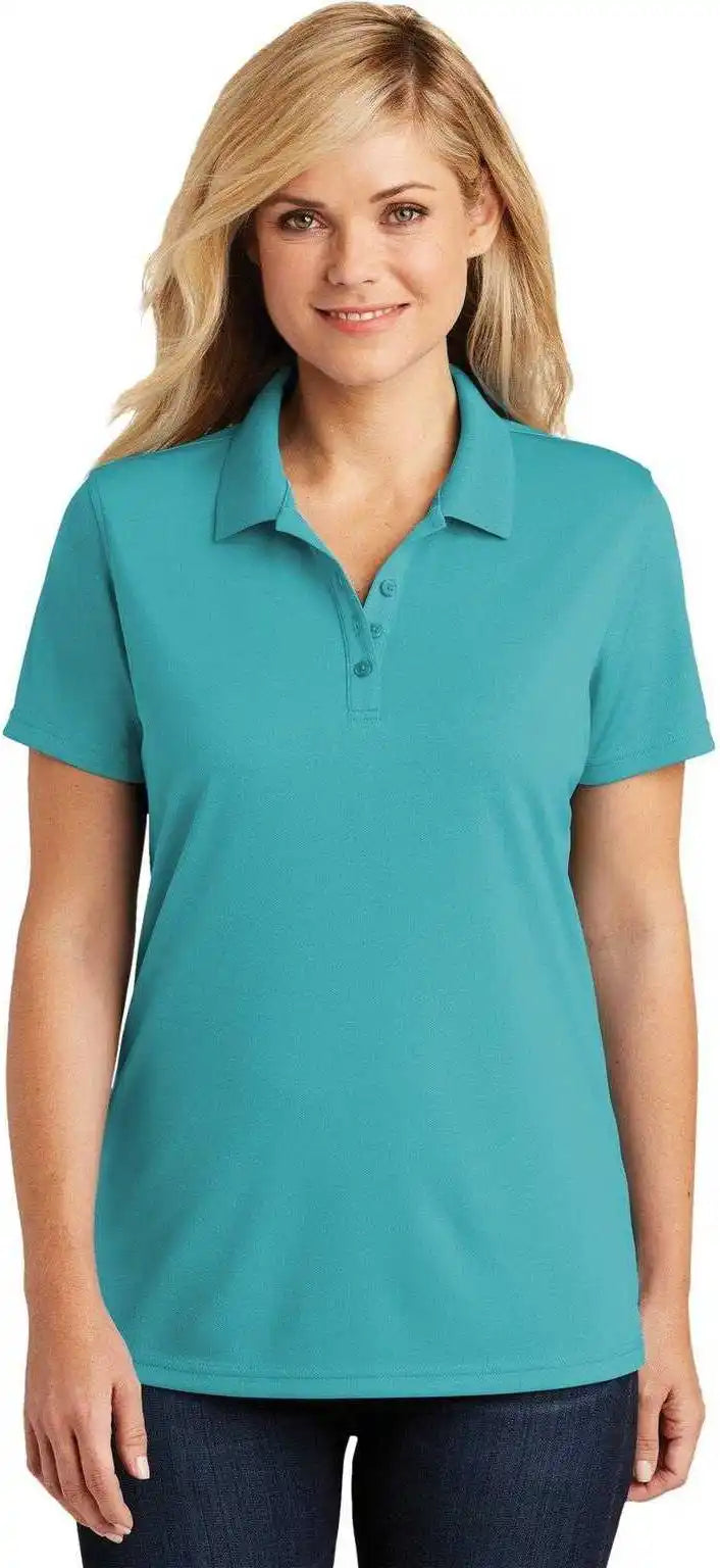 Port Authority Lk110 Ladies Dry Zone Uv Micro Mesh Polo Aquamarine