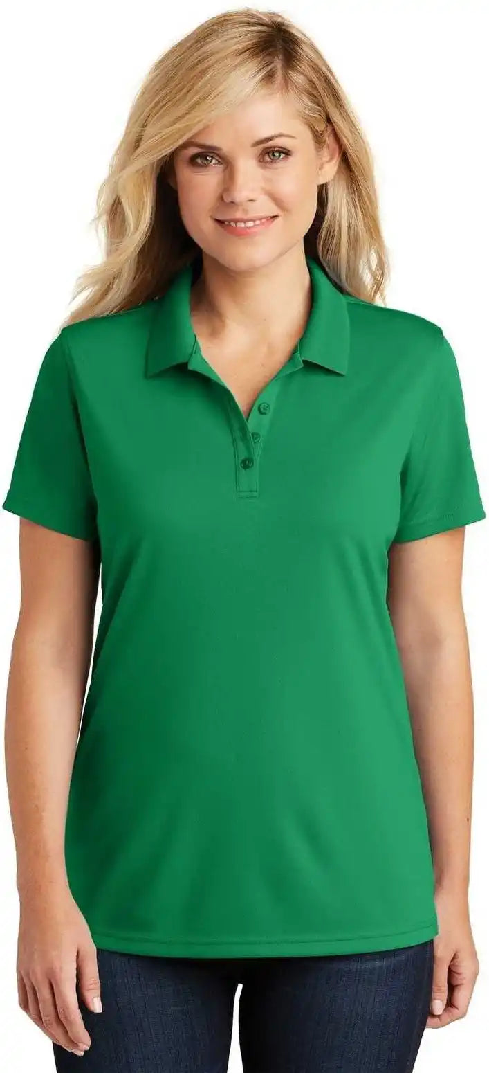 Port Authority Lk110 Ladies Dry Zone Uv Micro Mesh Polo Bright Kelly Green