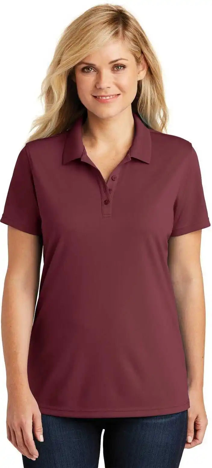 Port Authority Lk110 Ladies Dry Zone Uv Micro Mesh Polo Burgundy