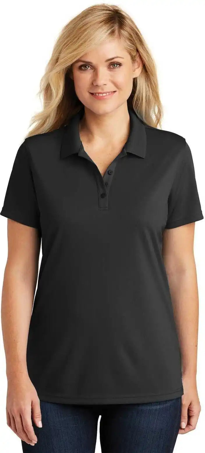 Port Authority Lk110 Ladies Dry Zone Uv Micro Mesh Polo Deep Black