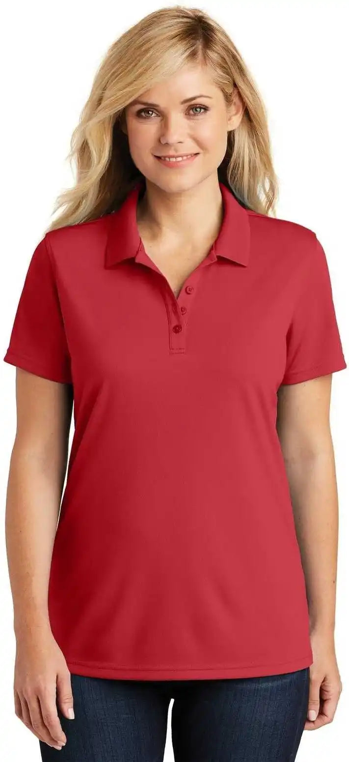 Port Authority Lk110 Ladies Dry Zone Uv Micro-mesh Polo - Rich Red